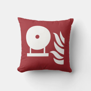 Fixed Fire Extinguisher Bottle Safety Sign Throw Pillow
