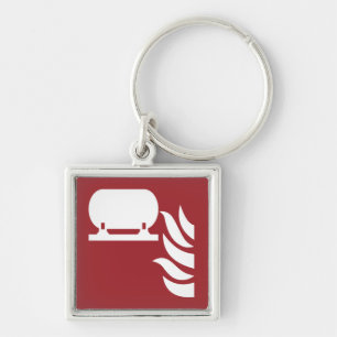 Fixed Fire Extinguisher Installation Safety Sign Keychain