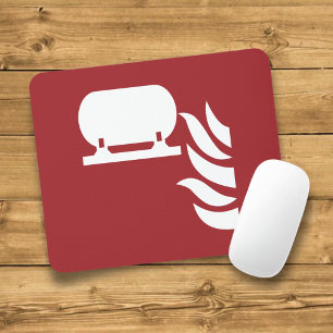 Fixed Fire Extinguisher Installation Safety Sign Mouse Pad