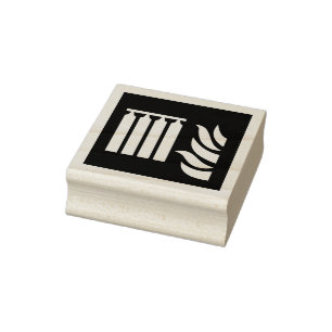 Fixed Fire Extinguishing Battery Safety Sign Rubber Stamp