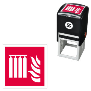 Fixed Fire Extinguishing Battery Safety Sign Self-inking Stamp