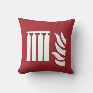 Fixed Fire Extinguishing Battery Safety Sign Throw Pillow
