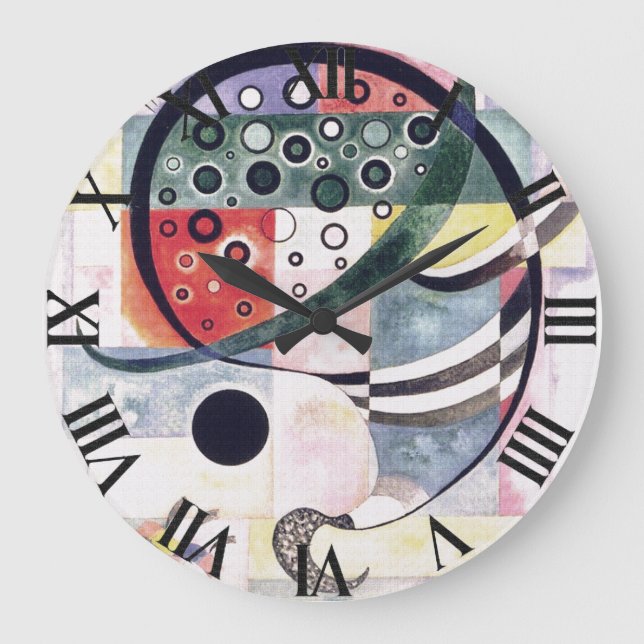 Fixed -  Wassily Kandinsky Modern Art  Large Clock (Front)