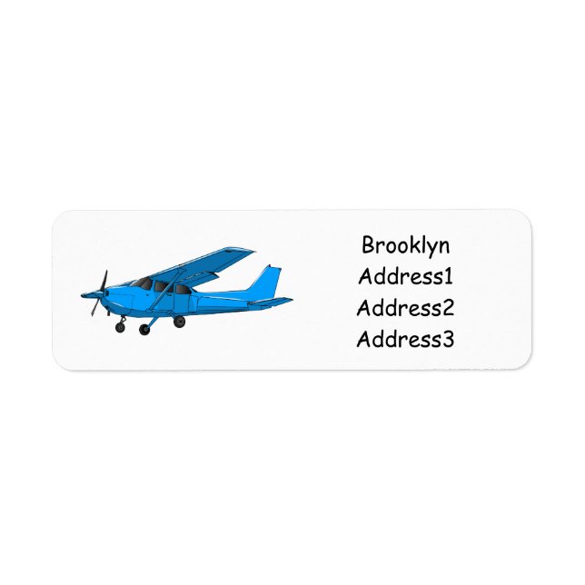 Fixed-wing aircraft cartoon illustration (Front)