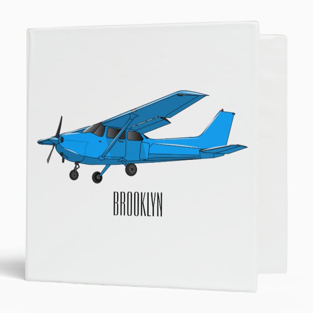 Fixed-wing aircraft cartoon illustration binder (Front/Inside)