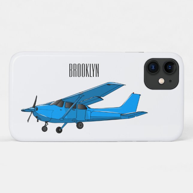 Fixed-wing aircraft cartoon illustration Case-Mate iPhone case (Back (Horizontal))