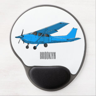 Fixed-wing aircraft cartoon illustration gel mouse pad