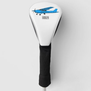 Fixed-wing aircraft cartoon illustration golf head cover