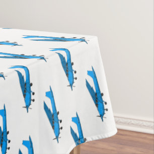 Fixed-wing aircraft cartoon illustration tablecloth