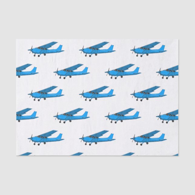 Fixed-wing aircraft cartoon illustration tissue paper (Front)