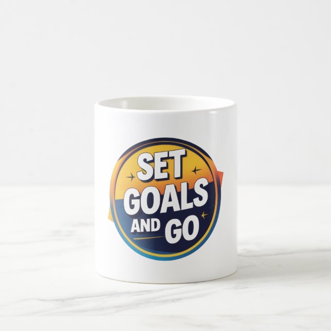 Fixer les objectifs et aller la motivation Mug (Centre)