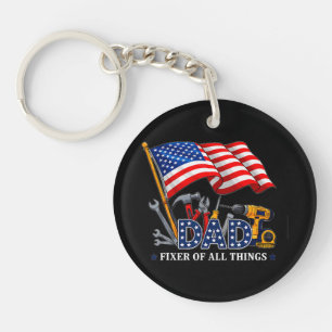 Fixer Of All Things Mechanic Dad Keychain