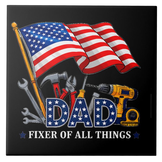 Fixer Of All Things Mechanic Dad Tile (Front)