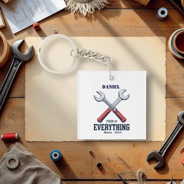 Fixer of Everything Since | Custom Father's Day Keychain (Creator Uploaded)