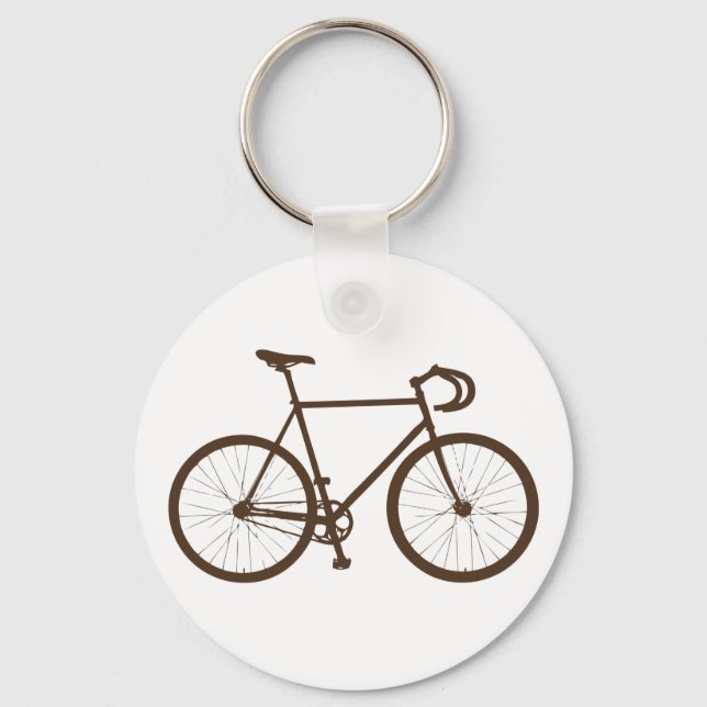 Fixie (Brown) Keychain (Front)