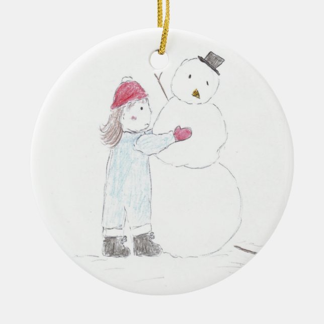Fixing Frosty Ceramic Ornament (Front)