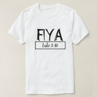 Fiya white & black tee