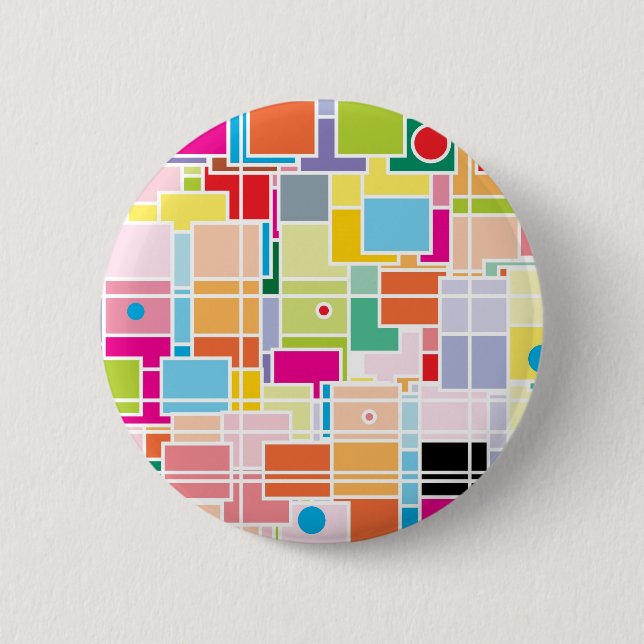 Fizz Geometry 2 Inch Round Button (Front)