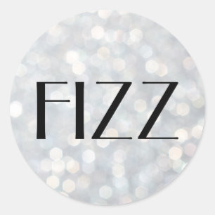 FIZZ sur Sticker en argent bulles de champagne