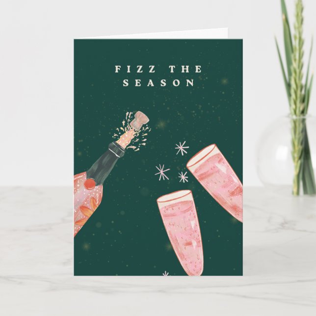 Fizz The Season Christmas Design Card (Front)