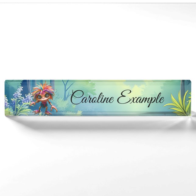 Fizzwiggle the Rainbow Mischief Sprite Nameplate (Front)