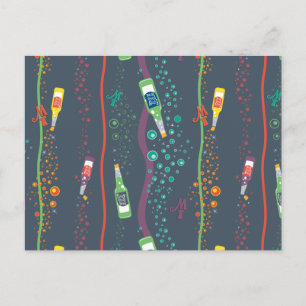 Fizzy Lifting Drink Pattern Postcard