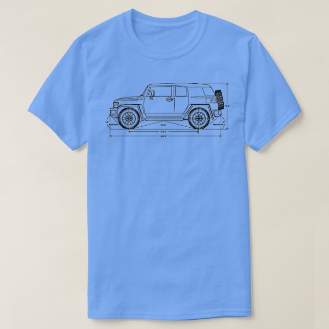 FJ Cruiser car dimensions  T-Shirt (Design Front)
