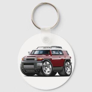 Fj Cruiser Maroon Car Keychain