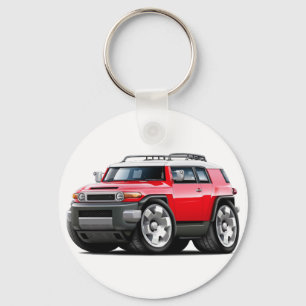 Fj Cruiser Red Car Keychain