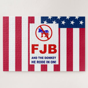 FJB and the donkey he rode in on! Jigsaw Puzzle