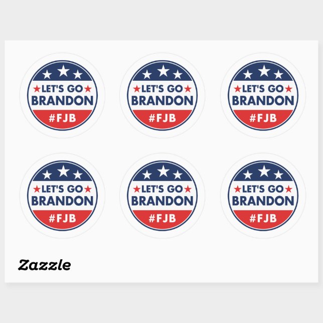 FJB-Let's Go Brandon Classic Round Sticker (Sheet)