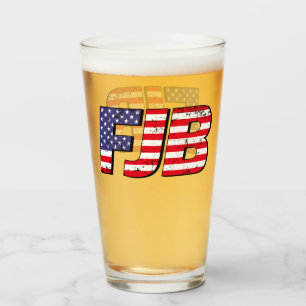 FJB Let's Go Brandon funny anti joe Biden beer Glass