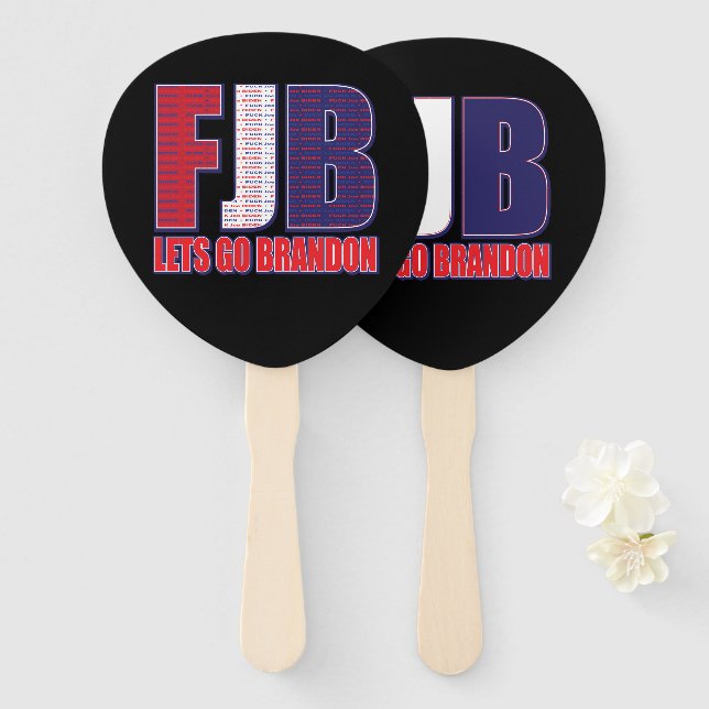 FJB - Lets Go Brandon Hand Fan (Front and Back)