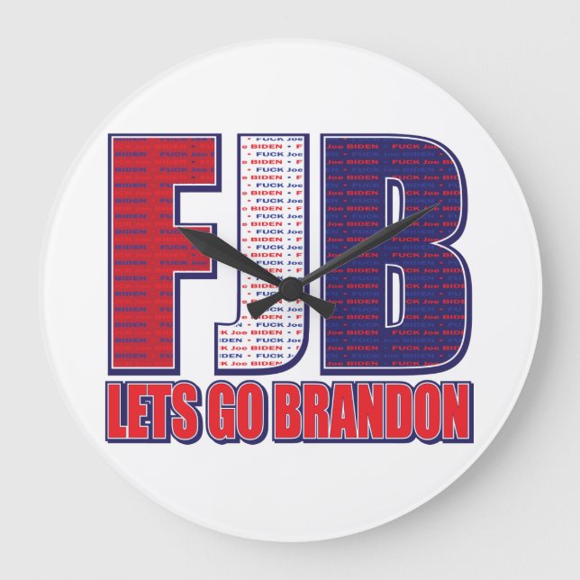 FJB Lets Go Brandon Large Clock (Front)