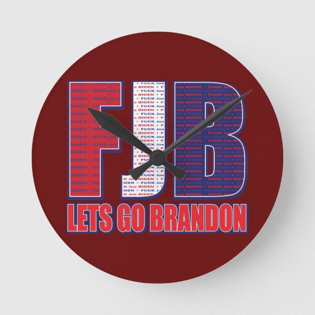 FJB Lets Go Brandon Round Clock (Front)