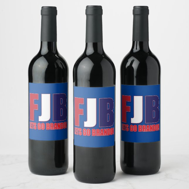 FJB Lets Go Brandon Wine Label (Bottles)
