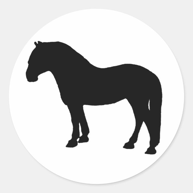 fjord horse classic round sticker (Front)