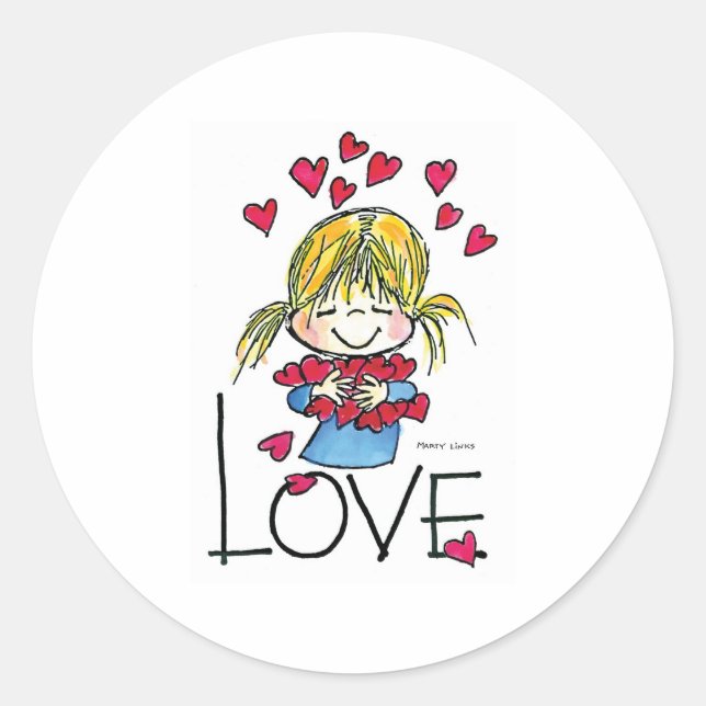 FL-004 Big Love Classic Round Sticker (Front)