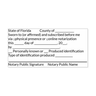 FL Jurat Notary Stamp