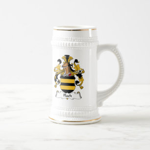 Flach Family Crest Beer Stein
