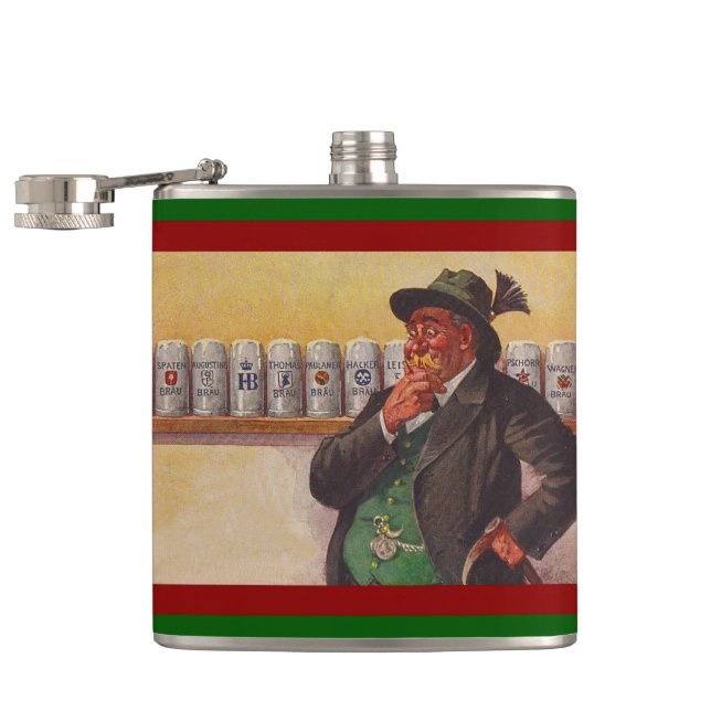 Flacon bavarois allemand antique de dilemme (Ouvert)