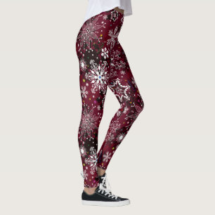 Flacon blanc marron motif leggings de Noël
