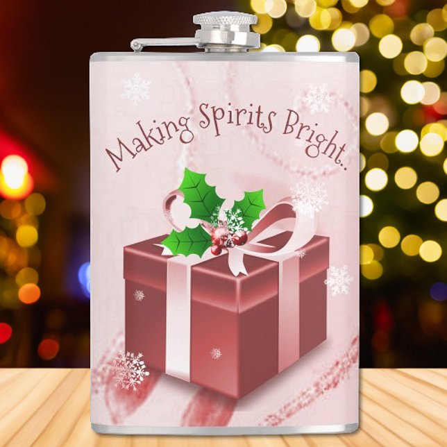 Flacon cadeau de Noël rouge (Red Christmas Gift Flask)