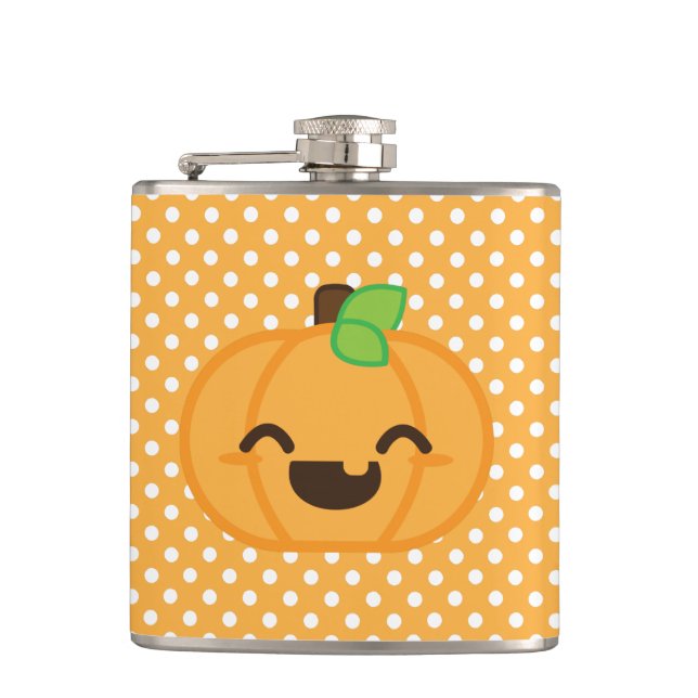 Flacon Citrouille Kawaii Jack-o'-lantern (Devant)
