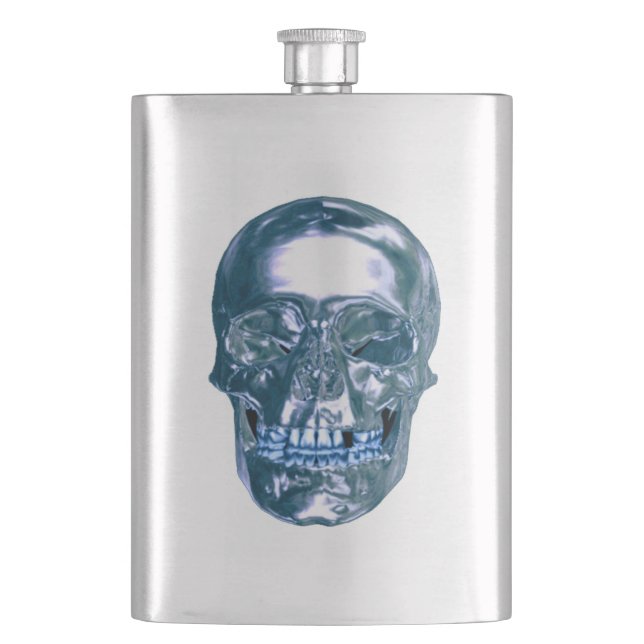 Flacon Crâne Chrome Bleu (devant)