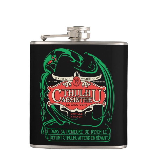 Flacon d'absinthe de Cthulhu (Devant)