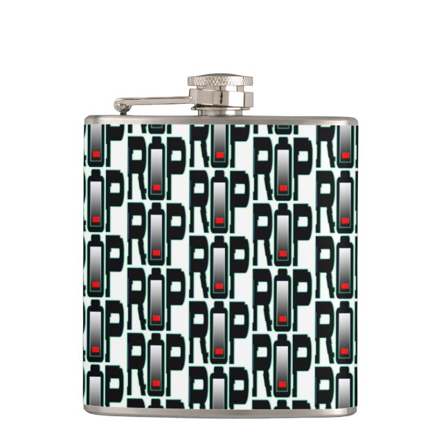 Flacon de batterie RIP enveloppé de vinyle (Devant)