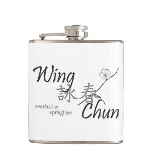Flacon de Chun d'aile (noir sur le blanc)