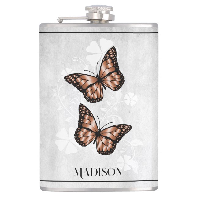 Flacon de fleurs de papillon de cuivre (Devant)