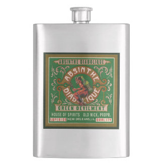 Flacon de hanche d'acier inoxydable d'absinthe